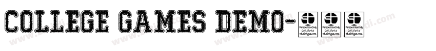 College Games Demo字体转换
